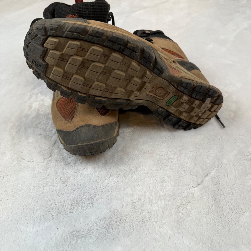 Timberland Mens 75141 Brown Tan Leather Hiking Boots Size 12M Trail Shoes - Picture 7 of 8